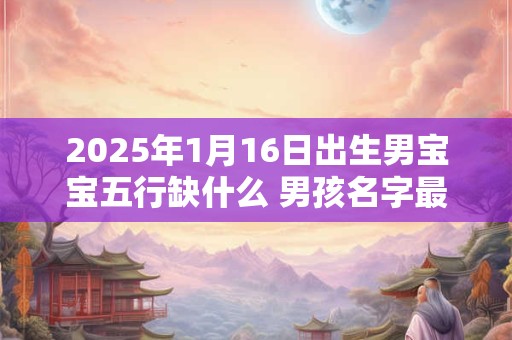 2025年1月16日出生男宝宝五行缺什么 男孩名字最新免费版