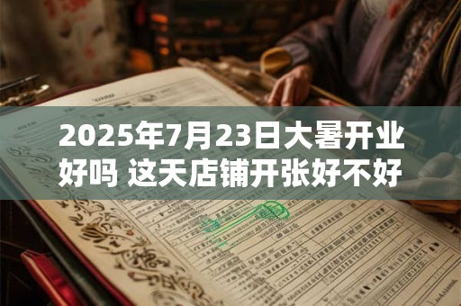2025年7月23日大暑开业好吗 这天店铺开张好不好