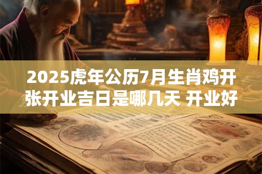 2025虎年公历7月生肖鸡开张开业吉日是哪几天 开业好时机