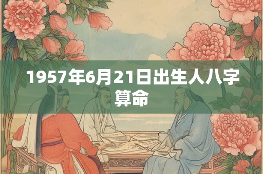 1957年6月21日出生人八字算命