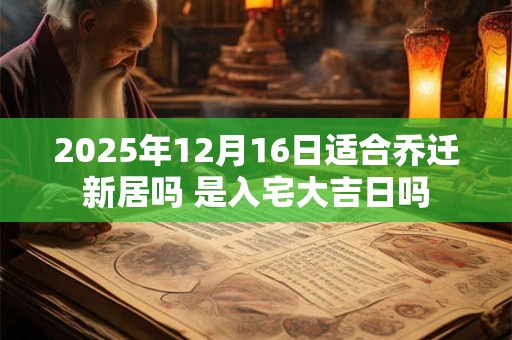 2025年12月16日适合乔迁新居吗 是入宅大吉日吗