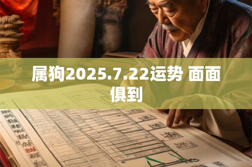 属狗2025.7.22运势 面面俱到