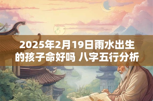 2025年2月19日雨水出生的孩子命好吗 八字五行分析