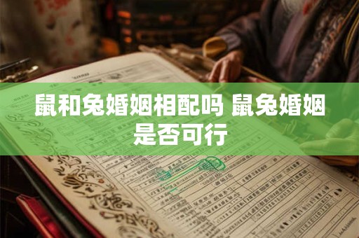 鼠和兔婚姻相配吗 鼠兔婚姻是否可行