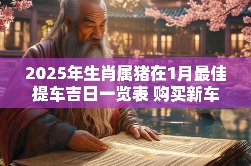 2025年生肖属猪在1月最佳提车吉日一览表 购买新车讲究事宜
