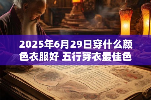 2025年6月29日穿什么颜色衣服好 五行穿衣最佳色