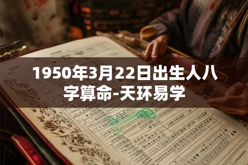1950年3月22日出生人八字算命-天环易学
