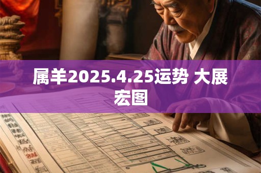 属羊2025.4.25运势 大展宏图