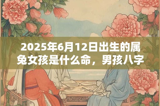 2025年6月12日出生的属兔女孩是什么命，男孩八字命运分析