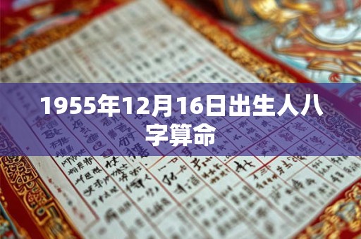 1955年12月16日出生人八字算命