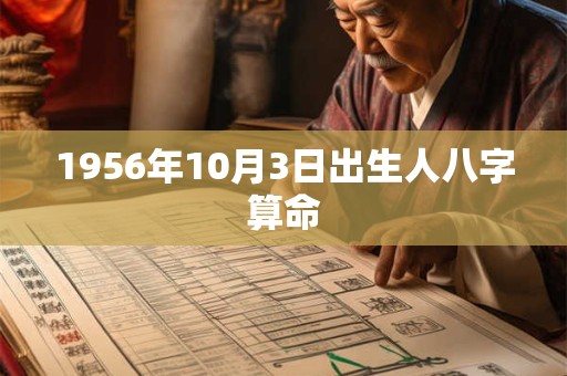 1956年10月3日出生人八字算命 1956年10月3日出生人八字算命