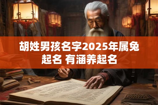 胡姓男孩名字2025年属兔起名 有涵养起名