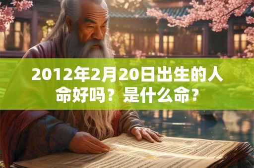 2012年2月20日出生的人命好吗？是什么命？