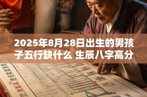 2025年8月28日出生的男孩子五行缺什么 生辰八字高分取名