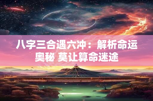 八字三合遇六冲:解析命运奥秘 莫让算命迷途 八字三合遇六冲:解析命运奥秘 莫让算命迷途