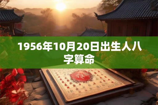 1956年10月20日出生人八字算命