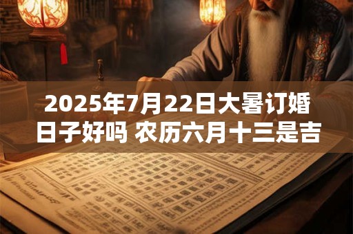 2025年7月22日大暑订婚日子好吗 农历六月十三是吉日吗