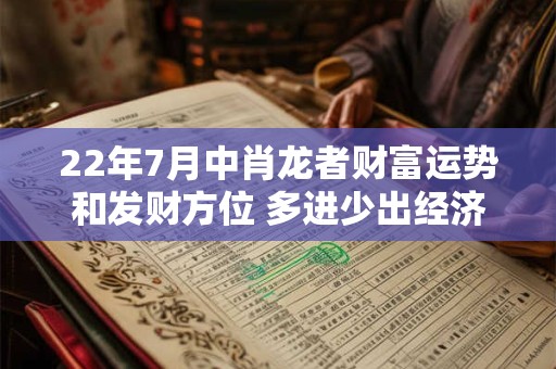 22年7月中肖龙者财富运势和发财方位 多进少出经济宽裕