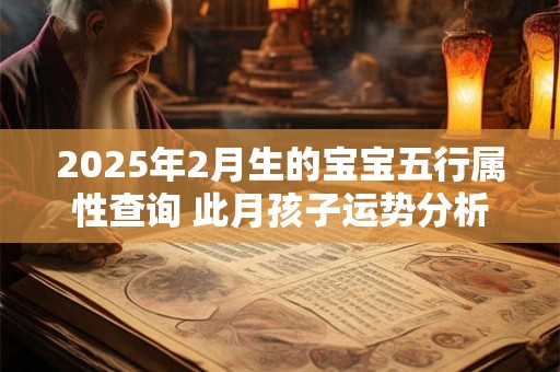 2025年2月生的宝宝五行属性查询 此月孩子运势分析 2025年2月生的宝宝五行属性查询 此月孩子运势分析