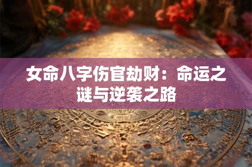 女命八字伤官劫财：命运之谜与逆袭之路