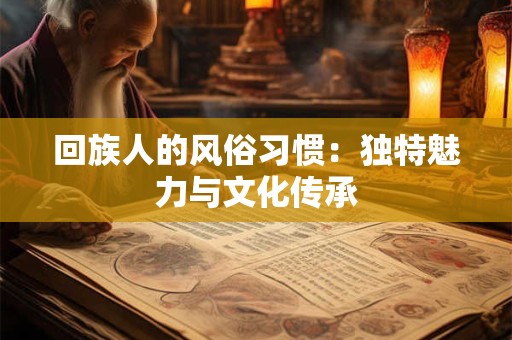 回族人的风俗习惯:独特魅力与文化传承 回族人的风俗习惯:独特魅力与文化传承