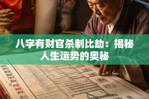 八字有财官杀制比劫：揭秘人生运势的奥秘