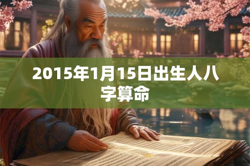 2015年1月15日出生人八字算命