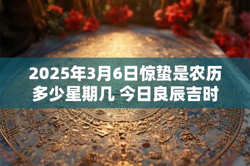 2025年3月6日惊蛰是农历多少星期几 今日良辰吉时