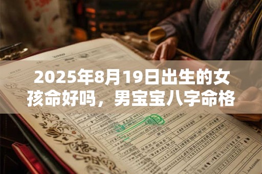 2025年8月19日出生的女孩命好吗，男宝宝八字命格