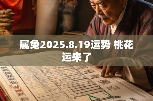 属兔2026.8.19运势 桃花运来了