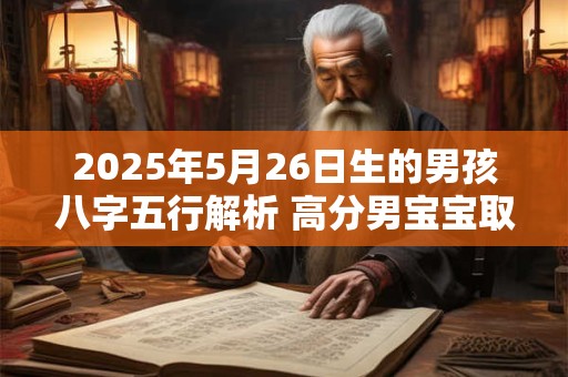 2025年5月26日生的男孩八字五行解析 高分男宝宝取名字