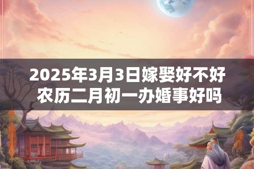 2025年3月3日嫁娶好不好 农历二月初一办婚事好吗