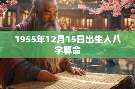 1955年12月15日出生人八字算命