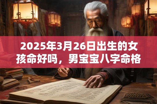 2025年3月26日出生的女孩命好吗，男宝宝八字命格
