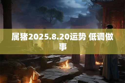 属猪2025.8.20运势 低调做事