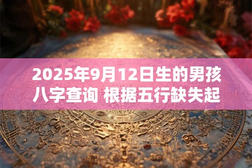 2025年9月12日生的男孩八字查询 根据五行缺失起名字