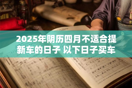 2025年阴历四月不适合提新车的日子 以下日子买车不利运势