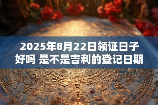2025年8月22日领证日子好吗 是不是吉利的登记日期