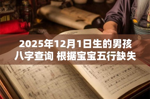 2025年12月1日生的男孩八字查询 根据宝宝五行缺失起名字