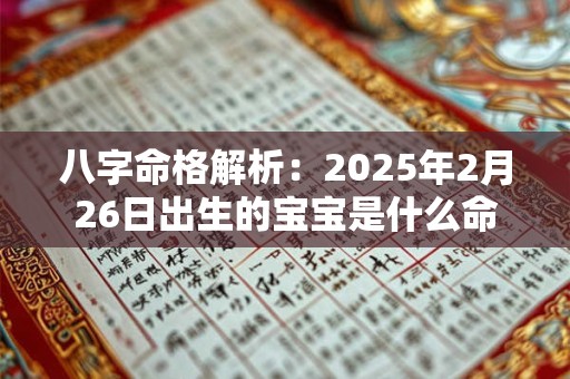 八字命格解析：2025年2月26日出生的宝宝是什么命