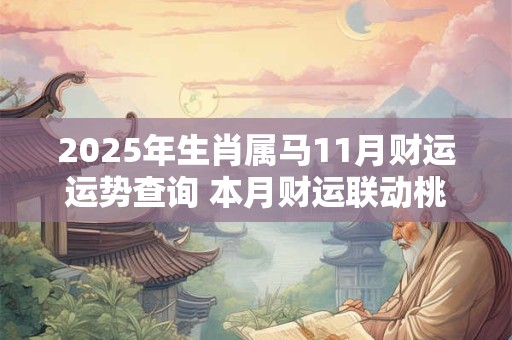 2025年生肖属马11月财运运势查询 本月财运联动桃花