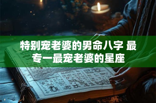 特别宠老婆的男命八字 最专一最宠老婆的星座