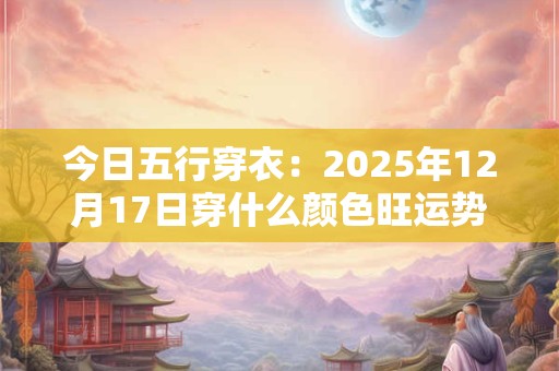 今日五行穿衣：2025年12月17日穿什么颜色旺运势