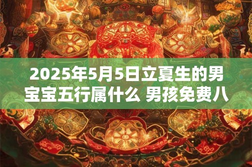 2025年5月5日立夏生的男宝宝五行属什么 男孩免费八字起名