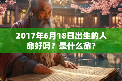 2017年6月18日出生的人命好吗？是什么命？