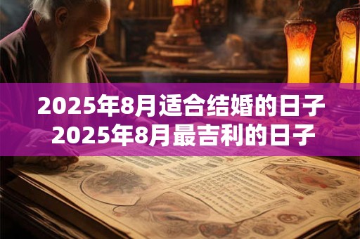 2025年8月适合结婚的日子 2025年8月最吉利的日子结婚