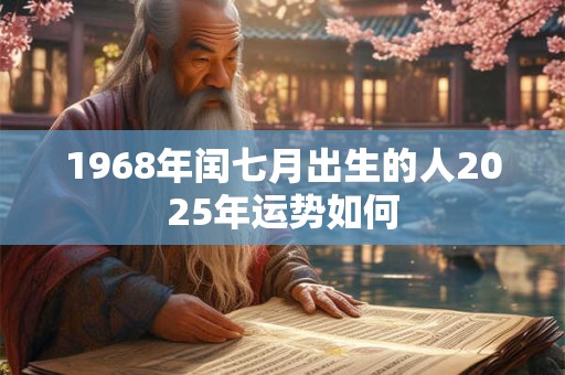 1968年闰七月出生的人2025年运势如何