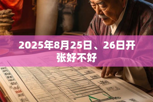 2025年8月25日、26日开张好不好