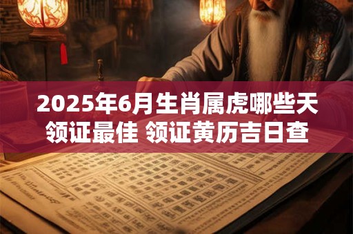 2025年6月生肖属虎哪些天领证最佳 领证黄历吉日查询