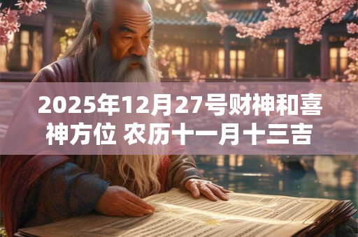 2025年12月27号财神和喜神方位 农历十一月十三吉时介绍